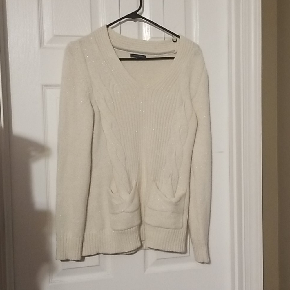 Tommy hillfrgure white sweater very beautiful LG - Picture 2 of 15